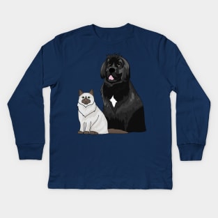 Cat and Dog Kids Long Sleeve T-Shirt